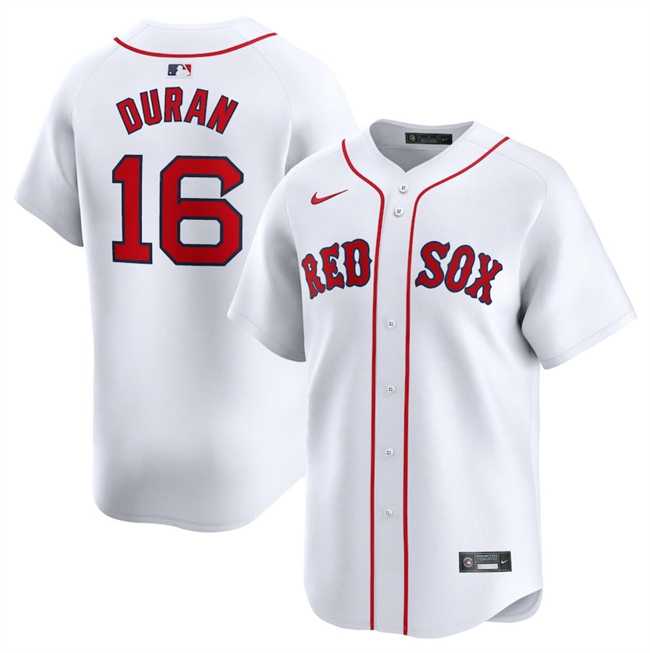 Men%27s Boston Red Sox #16 Jarren Duran White 2024 Home Limited Stitched Baseball Jersey Dzhi->boston red sox->MLB Jersey